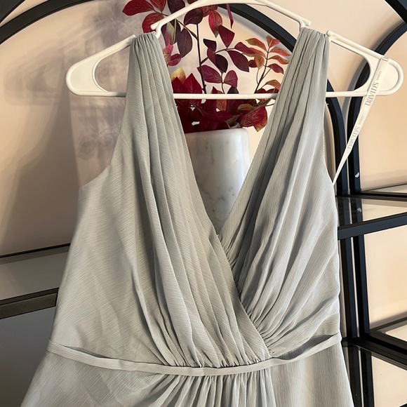 David's Bridal Dresses & Skirts - David’s Bridal gray bridesmaid dress. Size 8. EUC